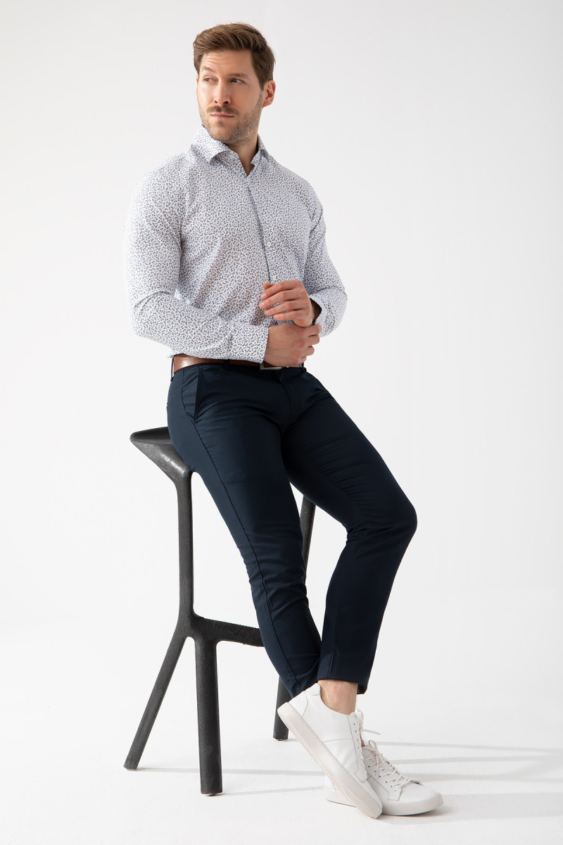 Koszula Męska Wzór Kwiaty