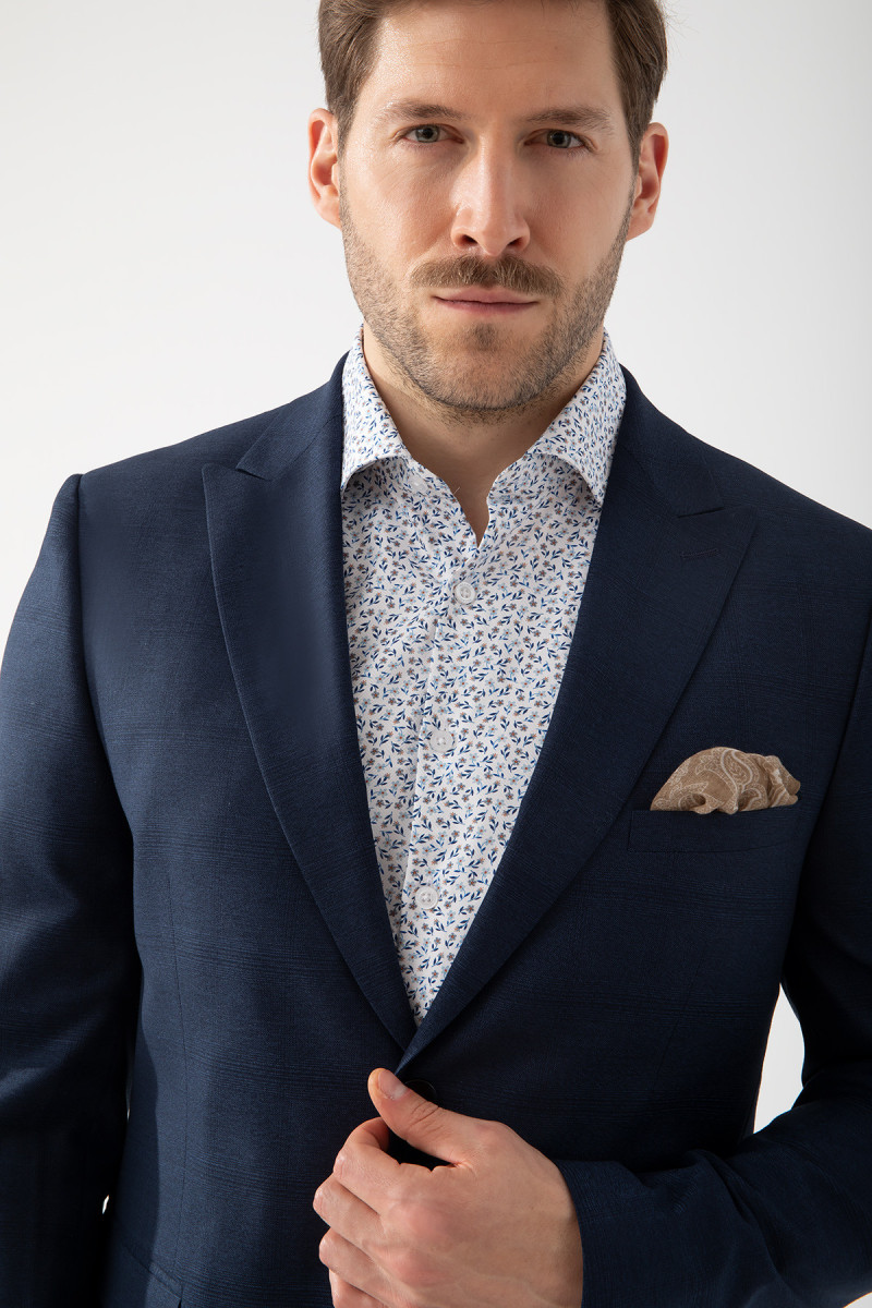 Koszula Męska Wzór Kwiaty