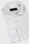 Biała koszula męska mikrowzór| Villaro