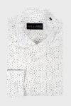 Biała koszula męska mikrowzór| Villaro