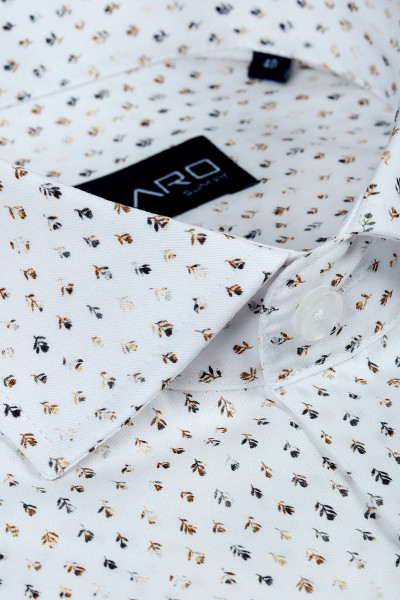 Biała Koszula Męska Microwzór