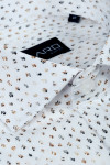 Biała koszula męska mikrowzór| Villaro