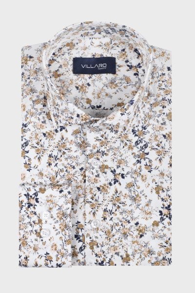 Klasyczna koszula męska regular z delikatnym nadrukiem | Villaro