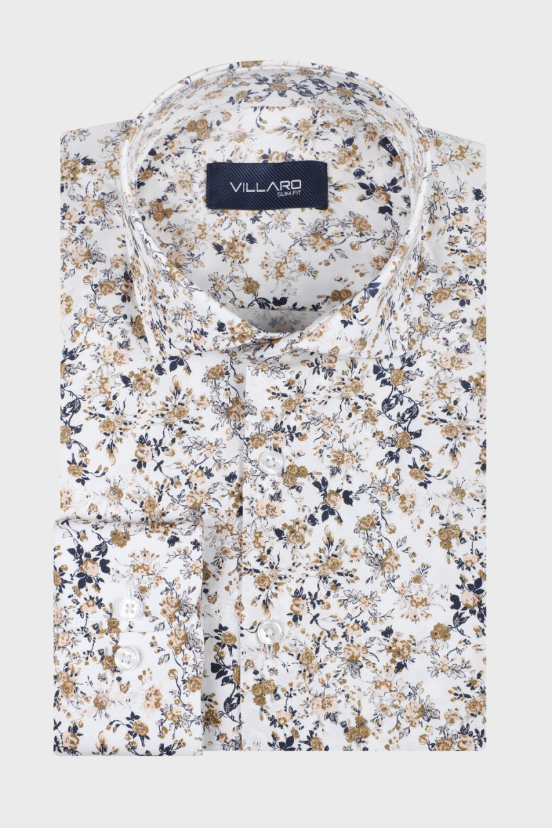 Klasyczna koszula męska regular z delikatnym nadrukiem | Villaro