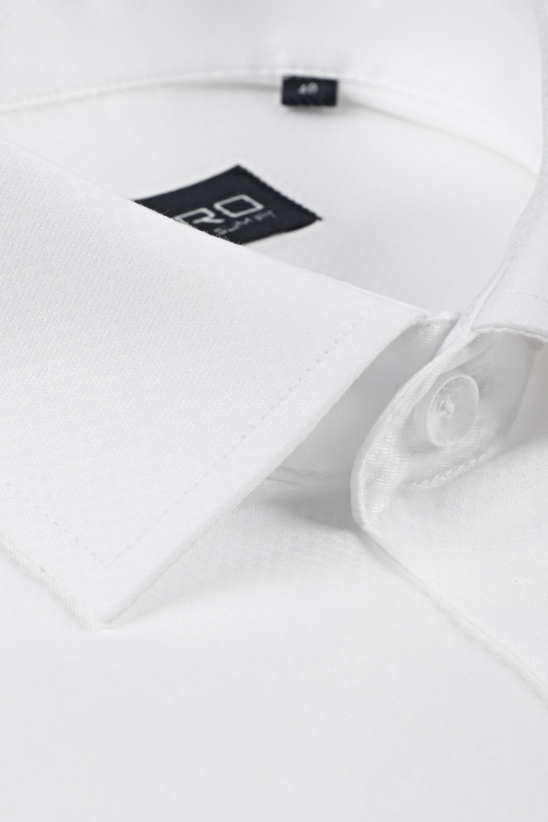 Biała koszula męska wizytowa struktura | Villaro