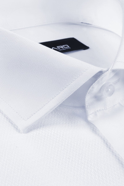 Biała Koszula Męska Wizytowa Struktura