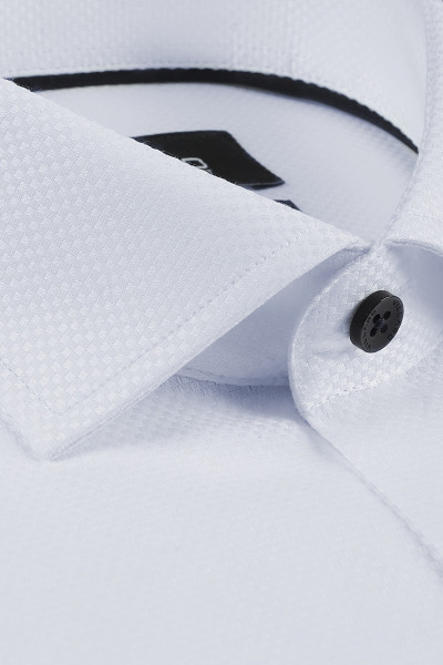 Biała Koszula Męska Struktura