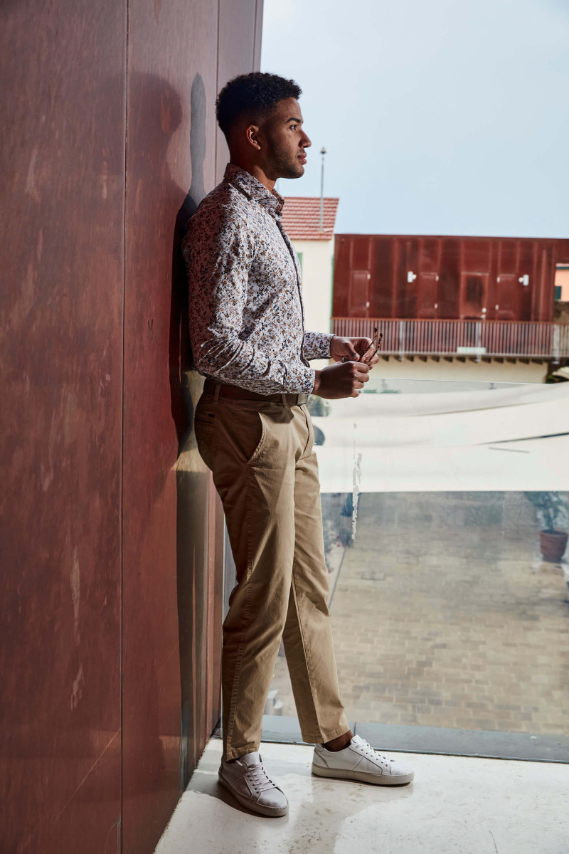 Klasyczna koszula męska regular z delikatnym nadrukiem | Villaro