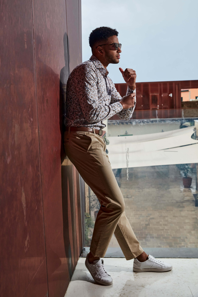 Klasyczna koszula męska regular z delikatnym nadrukiem | Villaro