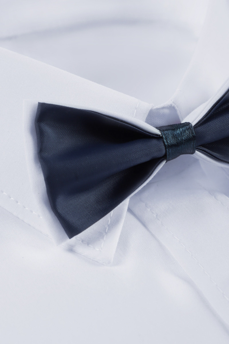 Biała koszula dla chłopca z muchą | Villaro