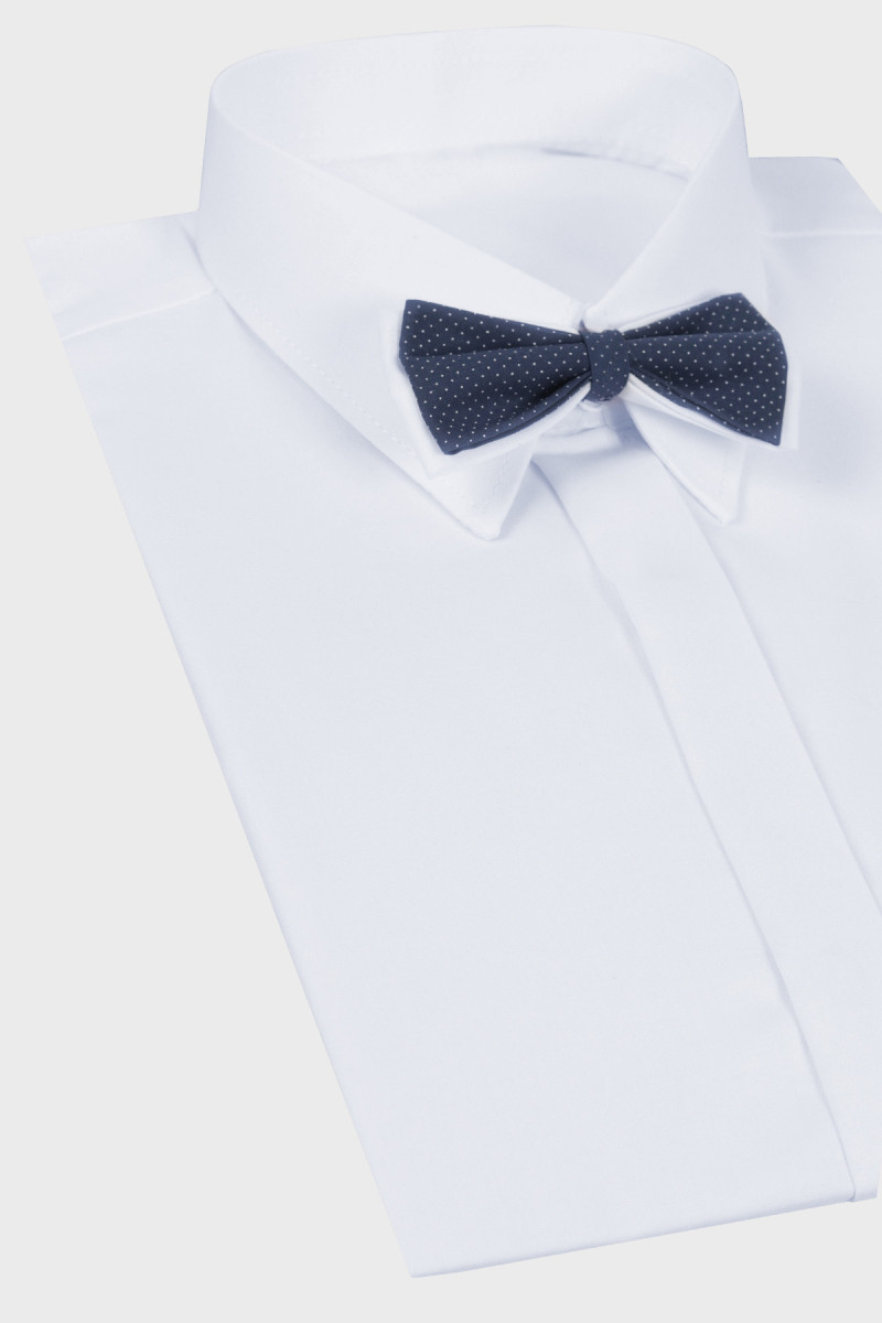 Biała koszula chłopięca z muchą | Villaro