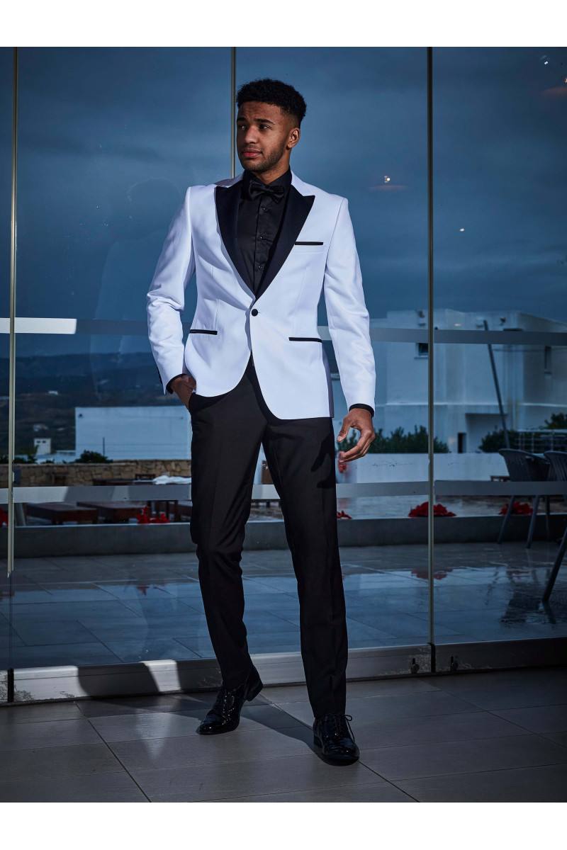Biały Smoking Męski