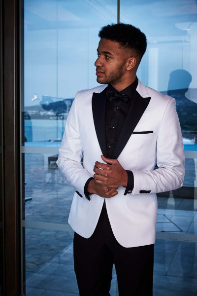 Biały Smoking Męski