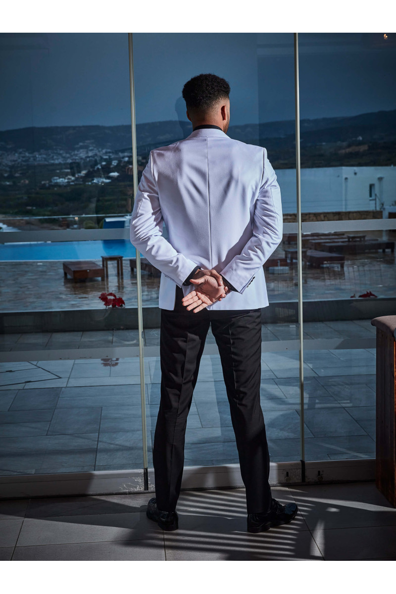 Biały Smoking Męski