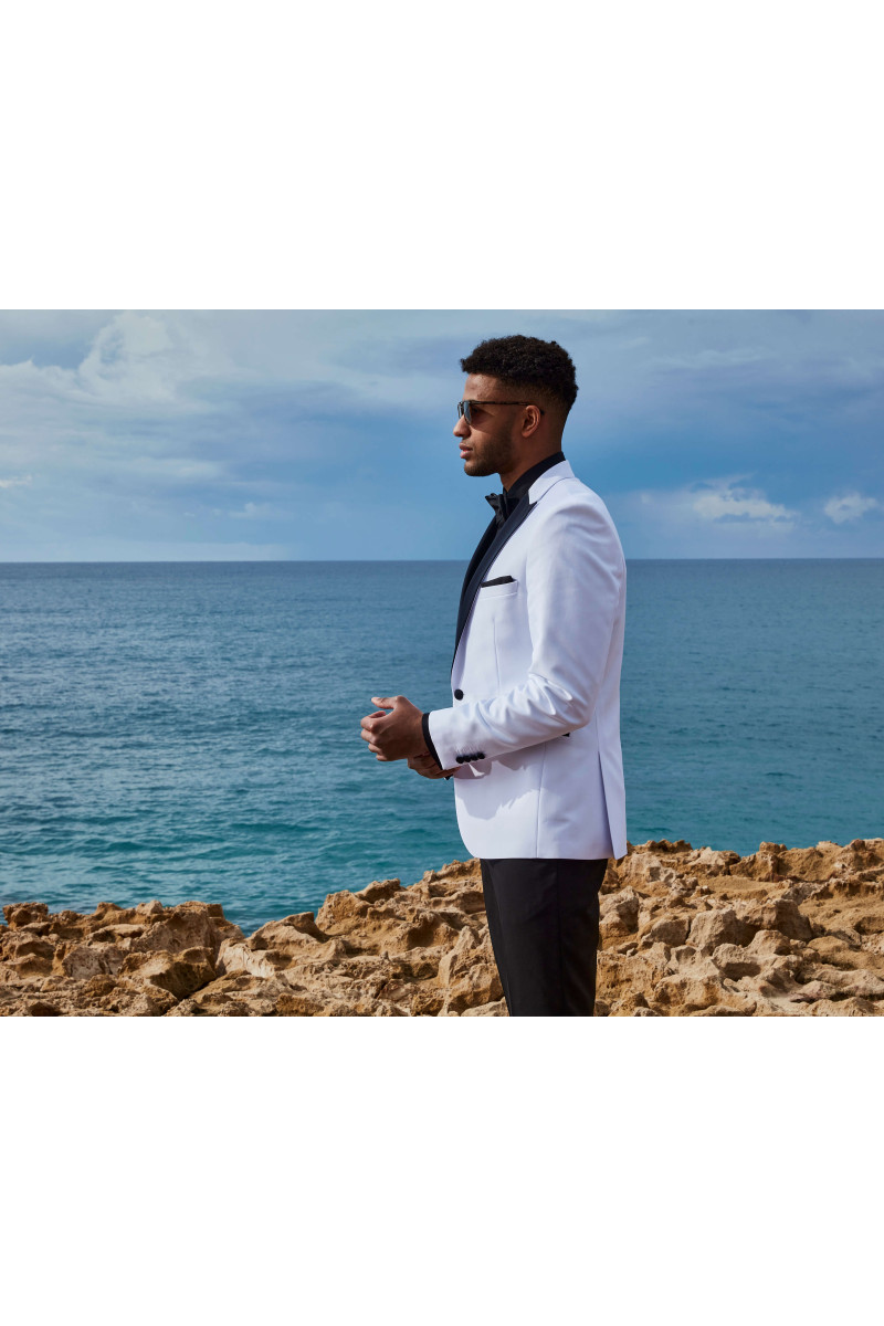 Biały Smoking Męski