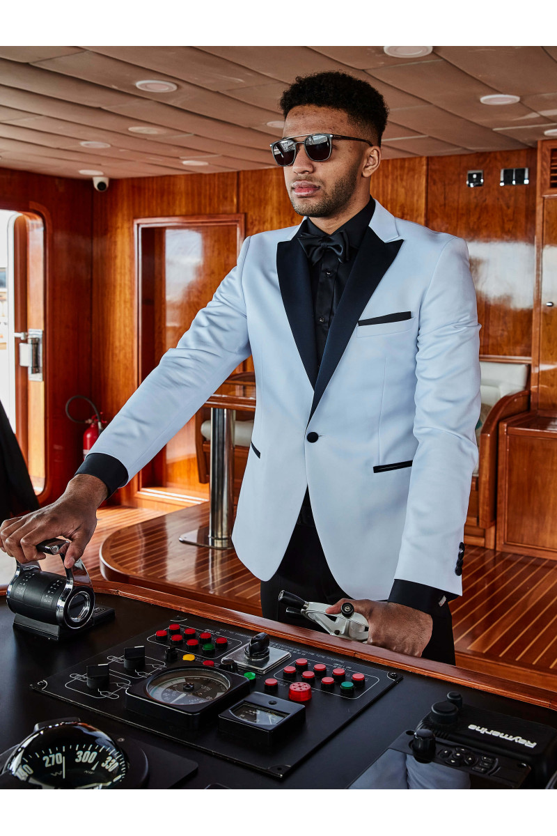 Biały Smoking Męski