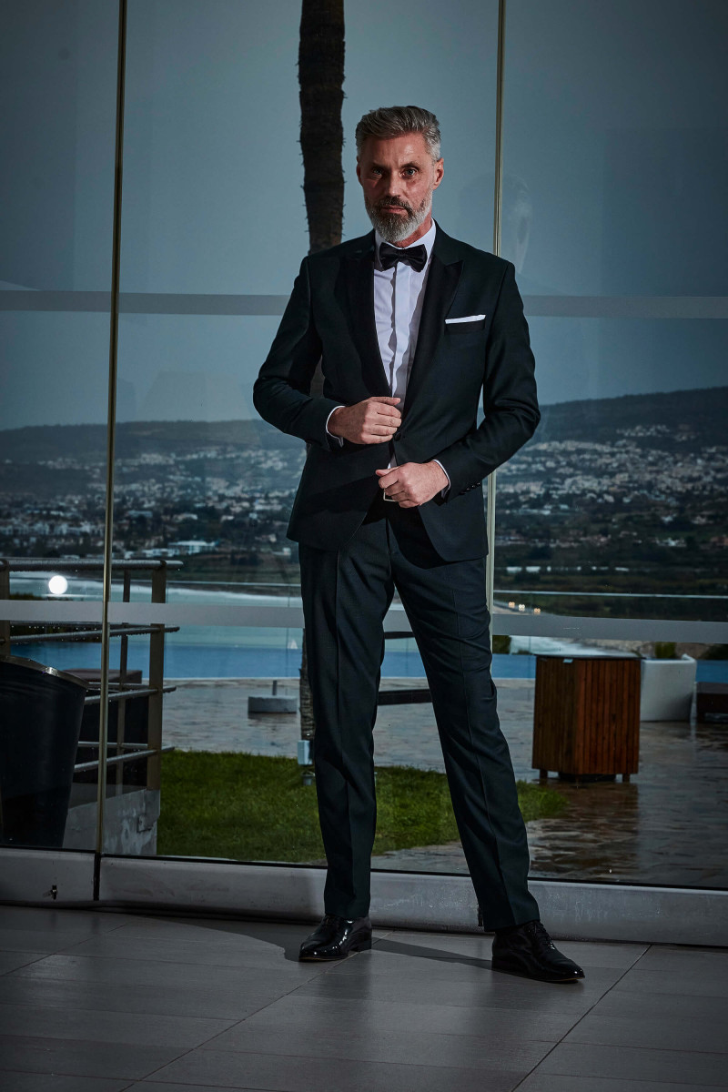 Zielony Smoking Męski