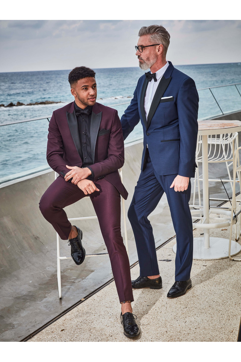 Smoking męski granatowy | Villaro