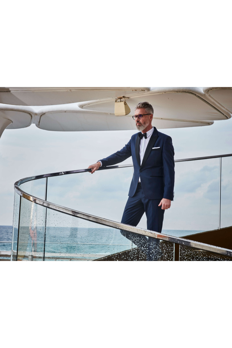 Smoking męski granatowy | Villaro