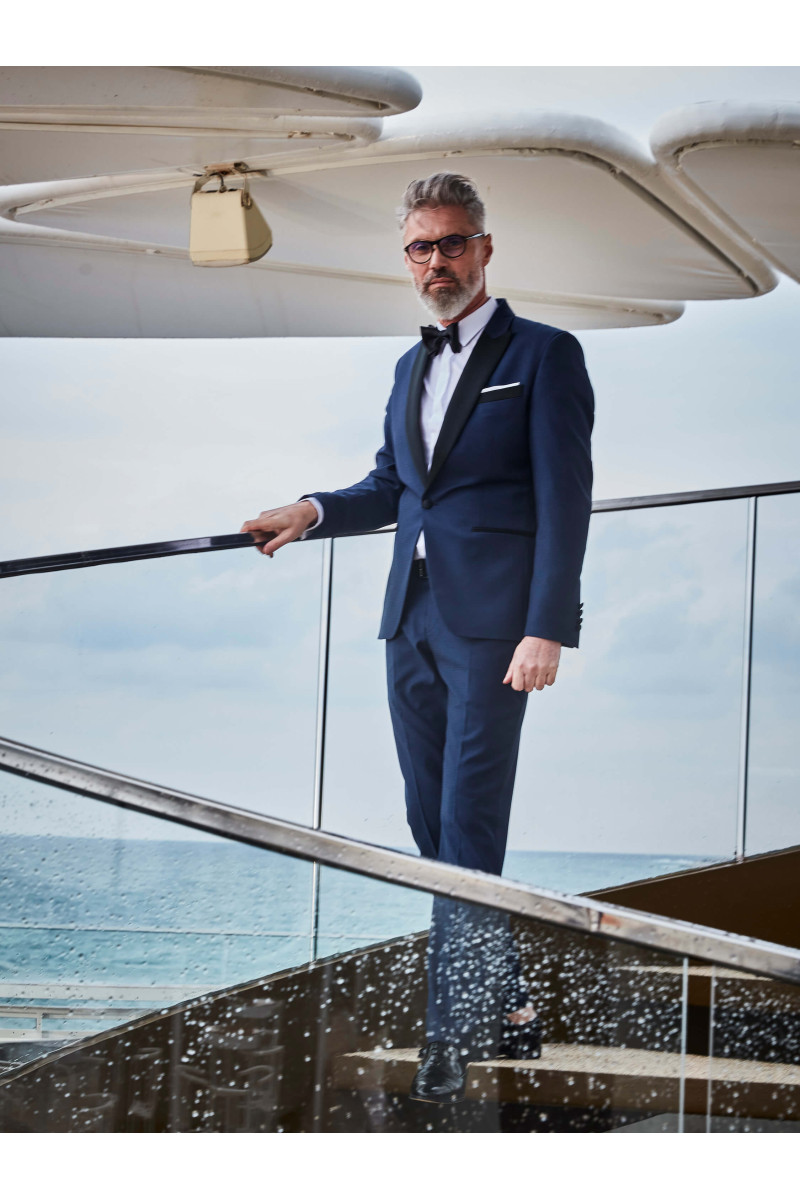 Smoking męski granatowy | Villaro