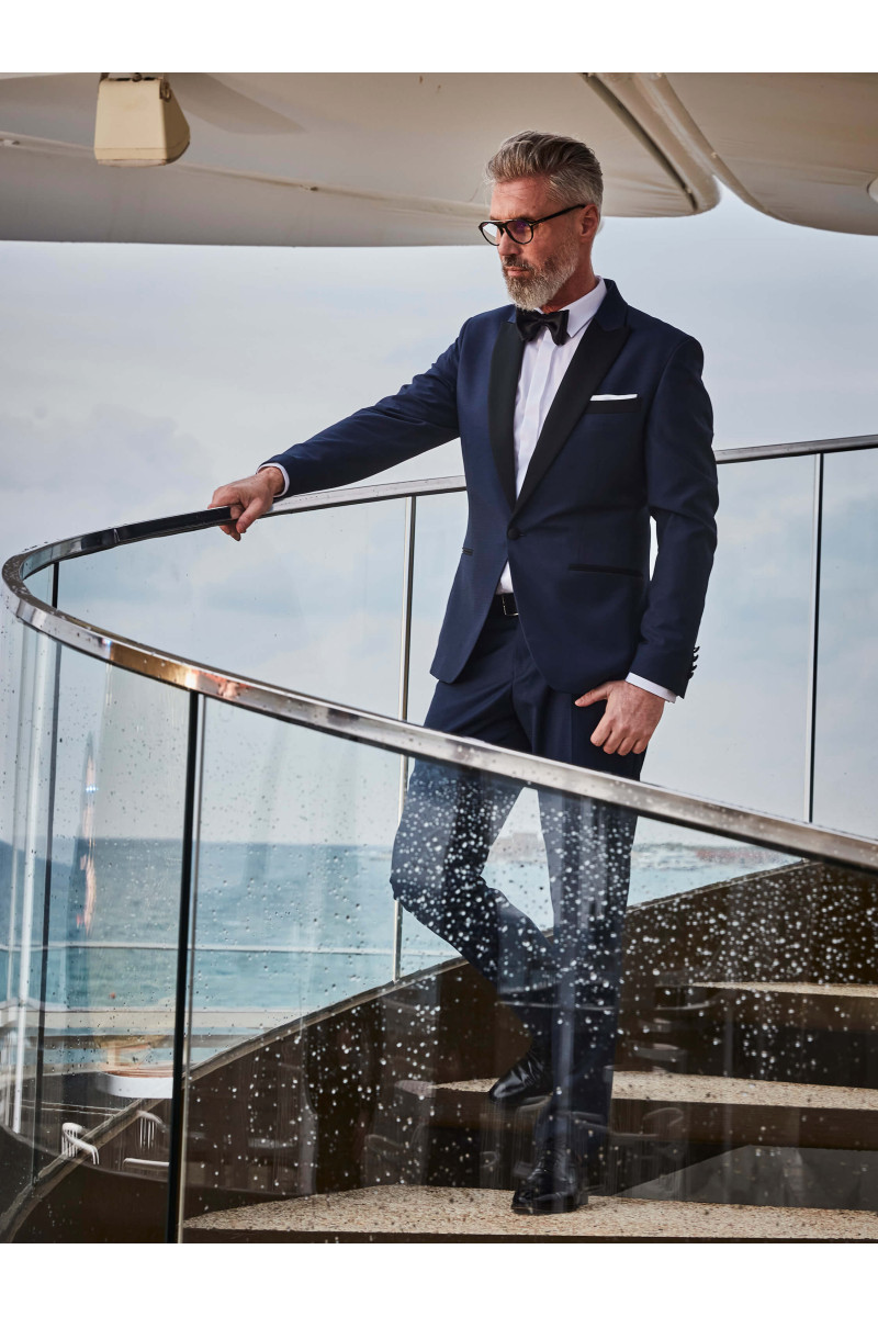 Smoking męski granatowy | Villaro