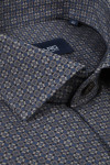 Granatowa koszula męska wzór geometryczny | Villaro
