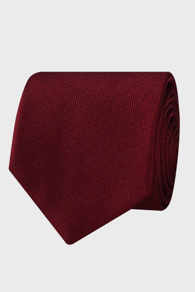 Krawat męski struktura bordowy | Villaro