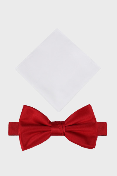 Mucha plus poszetka. Czerwień i biel | Villaro