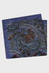 Granatowa Poszetka Męska Wzór Paisley