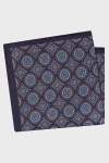 Granatowa Poszetka Męska Wzór