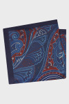 Granatowa Poszetka Męska Wzór Paisley