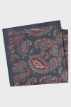 Granatowa Poszetka Męska Wzór Paisley