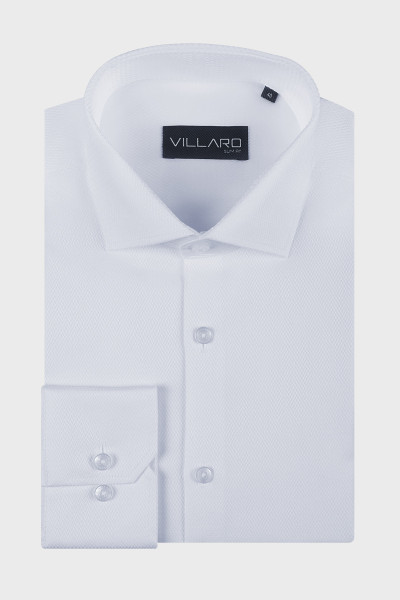 Biała koszula męska struktura | Villaro