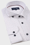 Biała koszula męska microwzór | Villaro
