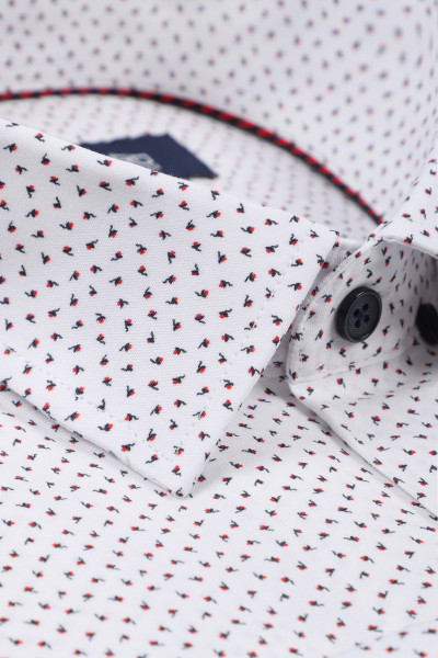 Biała Koszula Męska Microwzór