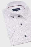 Biała koszula męska w drobny wzór | Villaro