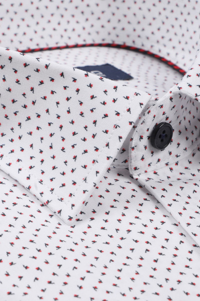 Biała Koszula Męska Microwzór