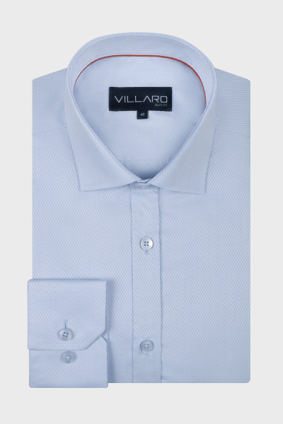 Niebieska koszula męska struktura | Villaro