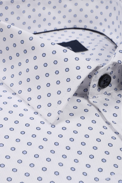 Biała Koszula Męska Microwzór
