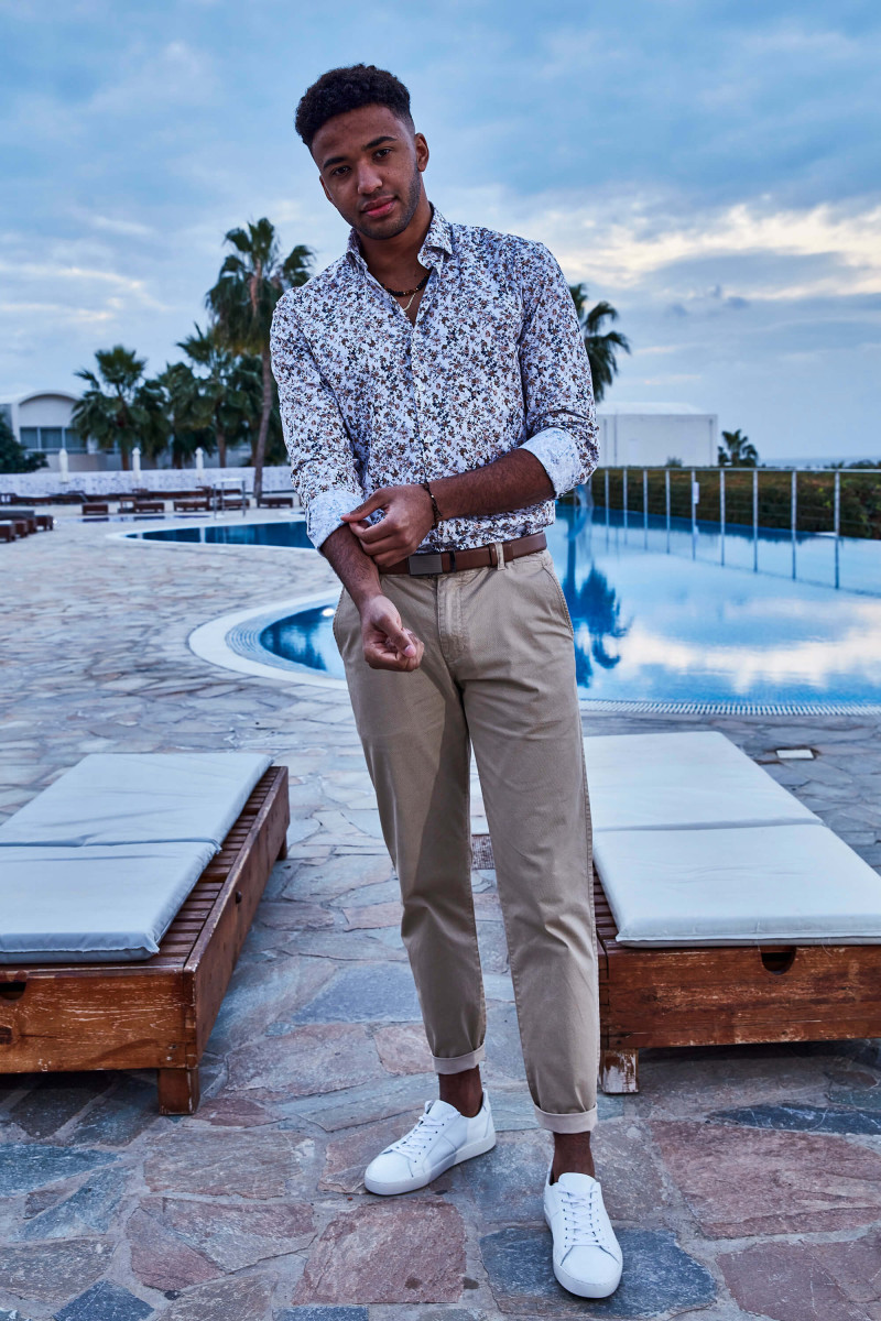 Klasyczna koszula męska regular z delikatnym nadrukiem | Villaro