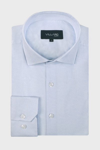 Niebieska koszula męska wór kropki | Villaro