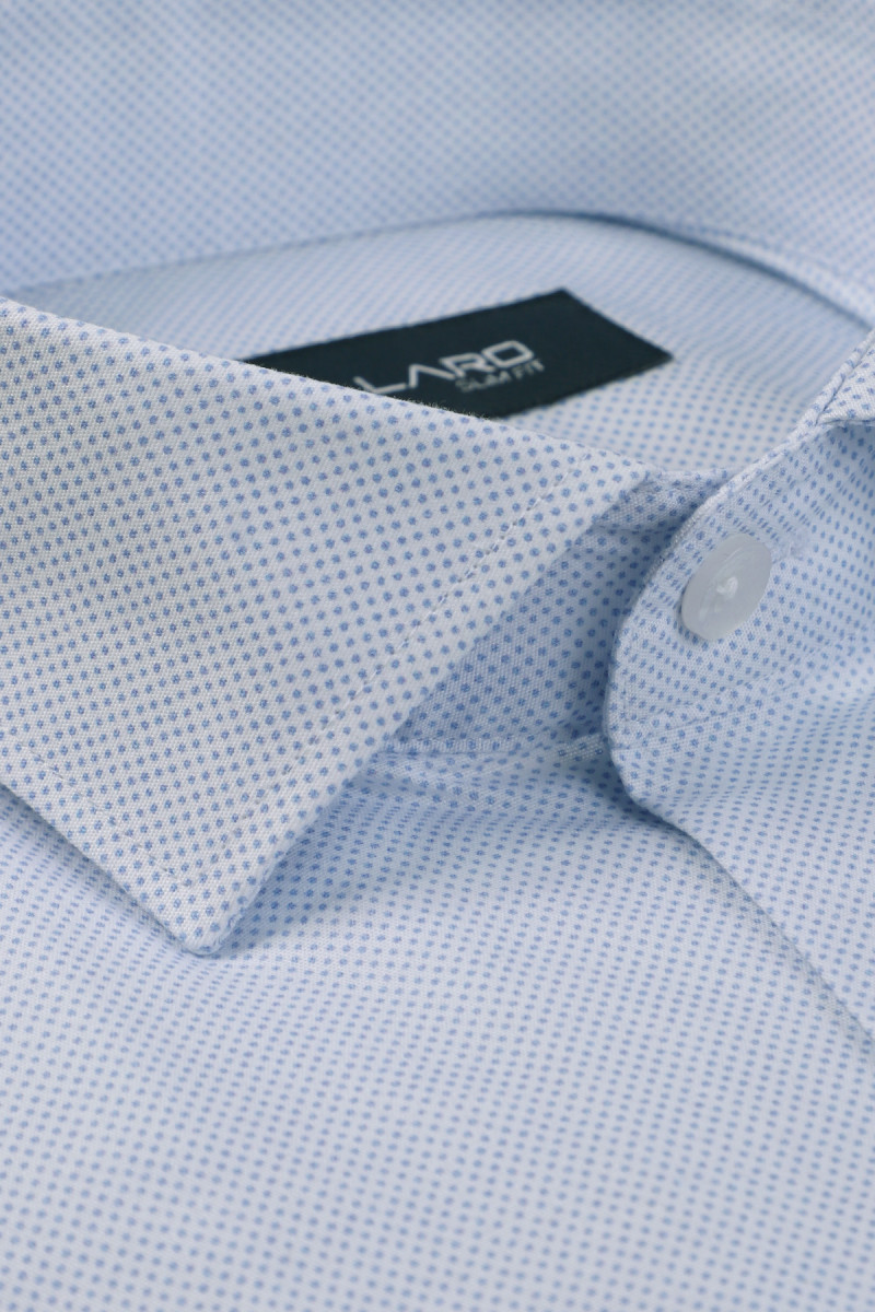 Niebieska koszula męska wór kropki | Villaro