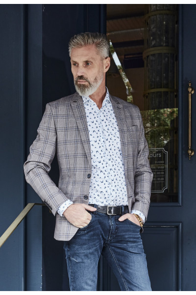 marynarka męska w dużą kratę przód standardowy rozmiar