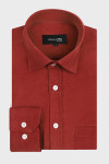 Bordowa koszula męska sztruks | Villaro