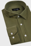 Zielona koszula męska sztruks | Villaro