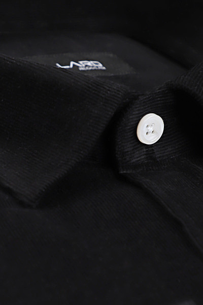 Czarna Koszula Męska Sztruks