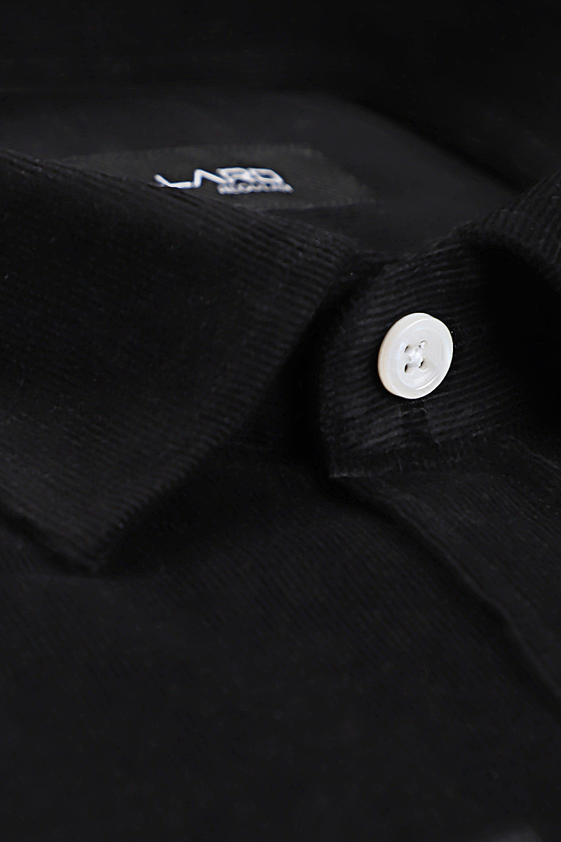 Czarna koszula męska sztruks | Villaro