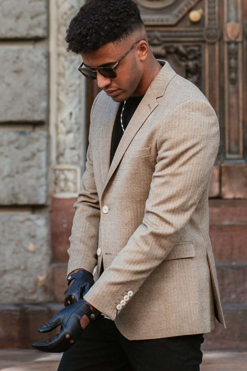 Beżowa Marynarka Struktura