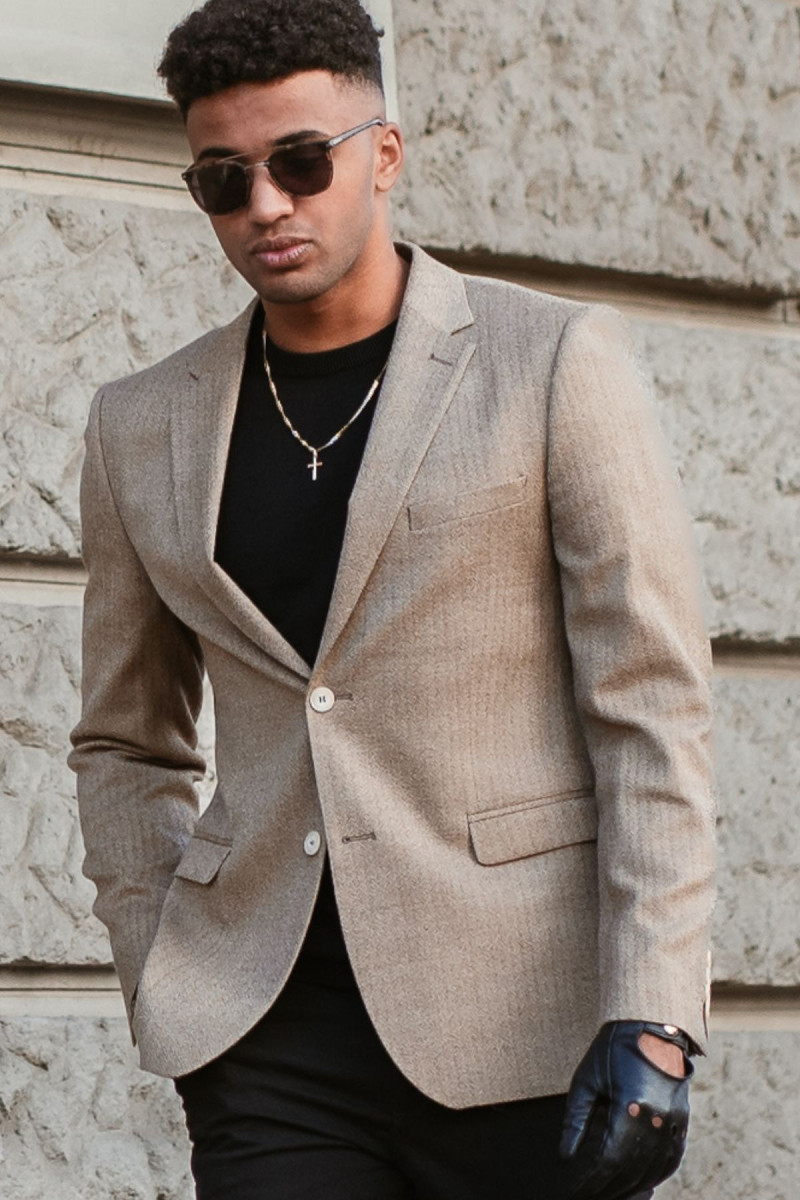 Beżowa Marynarka Struktura