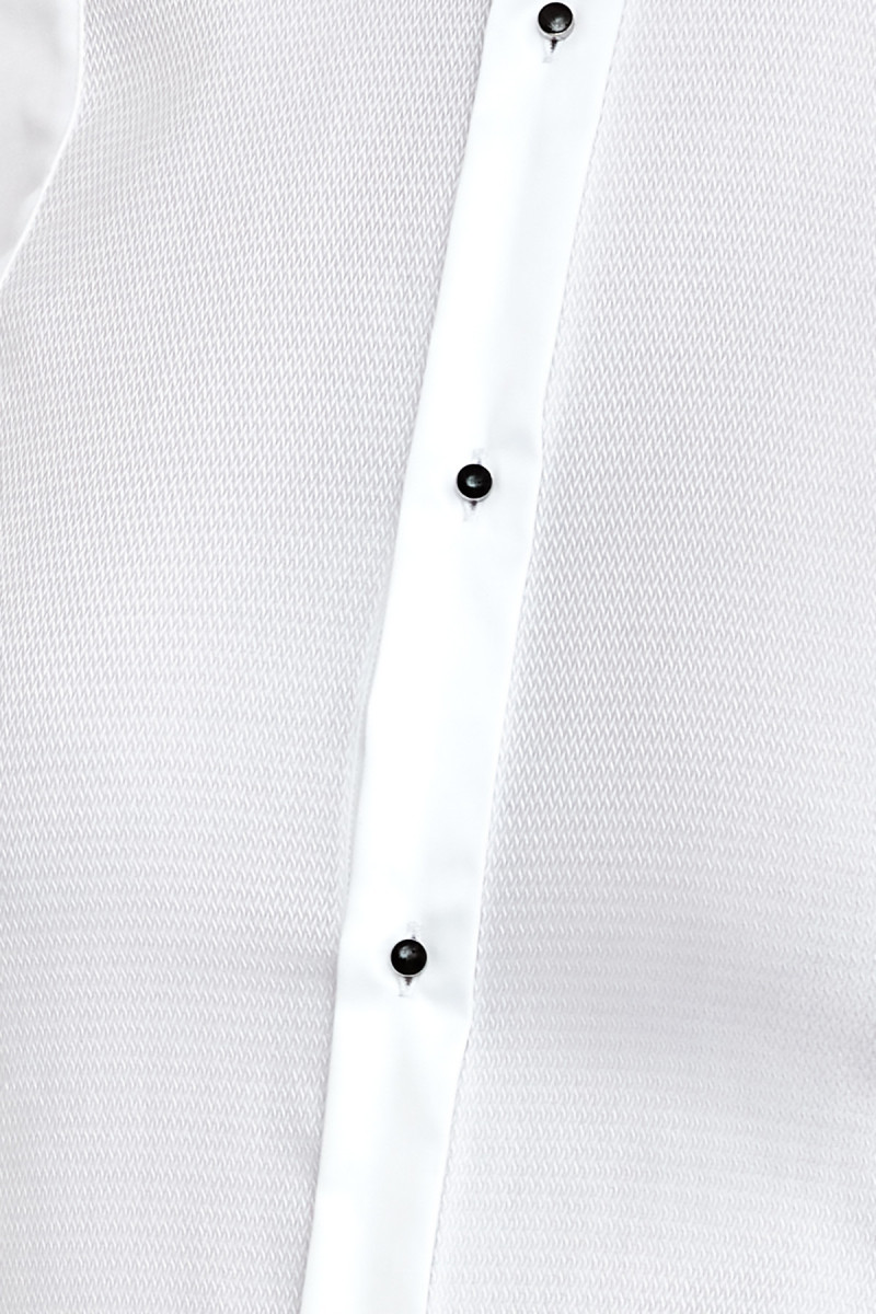 Biała koszula męska wizytowa struktura | Villaro